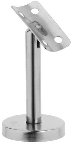 SHINEOFI Stainless Steel 304 Hand Rail Bracket Wall Mounted Support Holder for Indoor Staircase 80mm Straight Adjustable Arm Handrail Fitting