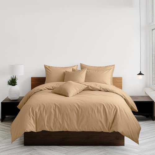 Home Sweet Home UK Plain Dyed Single Size Duvet Cover Sets Soft PolyCotton Duvet Cover Sets Single size With Button Closure Non-Iron Easy Care Bedding with Matching Pillowcase
