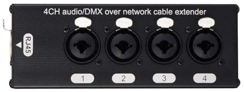 ISTOVO 4-Kanal Audio/über Netzwerkkabel-Extender 3-Poliger XLR-Audio- und DMX512-Netzwerksignal-Extender Weiblich