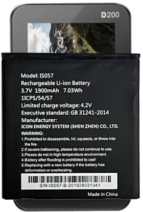 MUKUZI AKKU Compatible with [Angelcare] AC320, AC327, AC337, AC527, für [Pax] myPOS D200, D200T, IS275, Mini (Replacement for IS057)