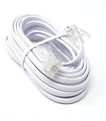 MainCore 3m Long White FLAT ADSL High Speed Broadband Modem Cable RJ11 to RJ11 (Available in 1m, 2m, 3m, 5m, 10m, 15m, 20m, 30m) (3m)