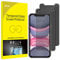 JETech Protector Pantalla de Privacidad para iPhone 11 y iPhone XR 6,1 Pulgadas, Anti Spy Cristal Templado, 2 Unidades