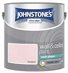 Johnstone's - Wall & Ceiling Paint - Rosebud - Soft Sheen Finish - Emulsion Paint - Fantastic Coverage - Easy to Apply - Dry in 1-2 Hours - 12m2 Coverage per Litre - 2.5L