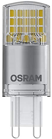 Ampoules LED OSRAM, spéciales, 3,8 W, emballage individuel, culot G9 (blanc chaud) [Classe énergétique E], l'emballage peut varier