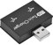 Mini USB Hub Charger Splitter Adapter, DC 5V USB 2.0 Macho a 2 Puertos USB Charger Splitter Adapter Converter con Plug and Play para Doble USB Dock, Cargador(Negro)