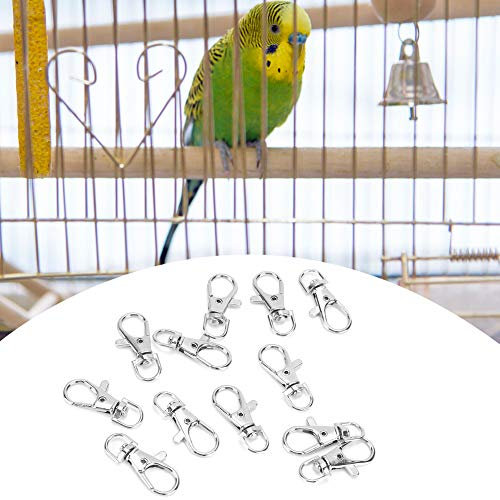 12Pcs Pet Birds Cage Metal Hook Clip Iron Anti-Escape Pet Bird Cage Door Buckle Lock Claw Trigger Snap Hook