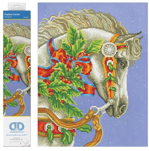 DIAMOND DOTZ DD10 Intermediate Kit, Festive Canter, 41 x 54 cm
