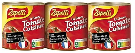 ZAPETTI - Sauce Tomate 285G - Lot De 4 - Offre Special