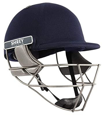 Shrey Pro Guard Air Titanium Cricket-Helm mit Netztasche, 4 runde Herren (L)