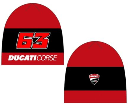VR46 BAGNAIA - Ducati DUAL LINE,Beanie,Uomo,RED,