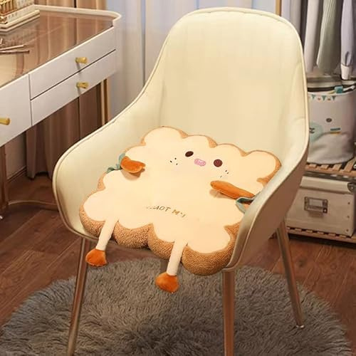 Toastbrot Kissen mit niedlichem Emoji, Kawaii Plüschtier, lustiges Essen Plüschkissen für Büro, Schlafsaal, Schlafzimmer, Sitz, Plüschkissen, Geschenk für Geburtstag, Valentinstag, Weihnachten