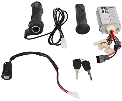 KIMISS Geschwindigkeitsregler für Gebürsteten Gleichstrommotor, 48 V 1000 W Gebürsteter Geschwindigkeitsregler-Kit mit Gasdrehgriff-Sperrschlüssel für Elektrofahrrad-Dreirad