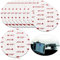 Lot de 10 pastilles adhésives circulaires Double Face de 75 mm Adhésif de Rechange Puissant pour Support de Montage de Voiture Pare-Brise caméra GPS Verrouillage à Ventouse Crochet de Tableau de Bord