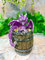 Violetter Drache im Fass Spardose Sparschwein Ornament Figur Dragons Collection