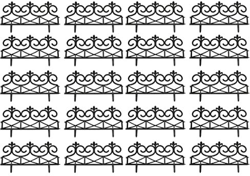 Selections Fleur de Lys Black Plastic Lawn Edging (60cm x 32cm) - 20 Panels