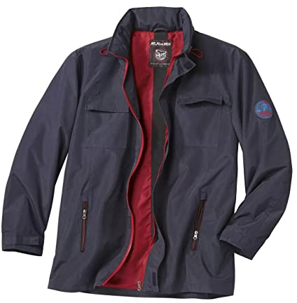 ATLAS FOR MEN - Veste Coupe-Vent Déperlante avec Capuche - Multipoche - Confort Mi-Saison - Disponible en Grandes Tailles du M au 5XL