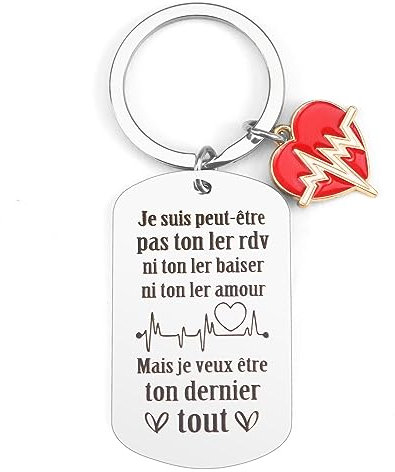 Ktiavo Cadeau Saint Valentin pour Homme - Idée Cadeau Original pour Couple - Porte-Clef Personnalisé pour Copain/Copine - Anniversaire Amoureux