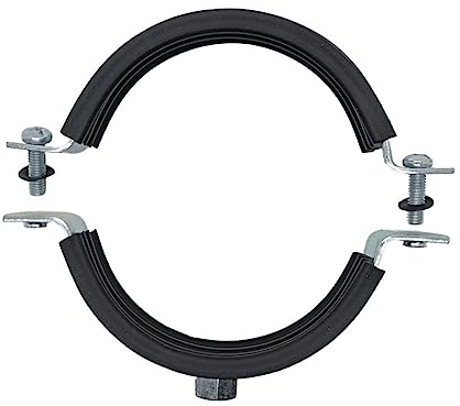 10x 40-45 mm 11/4 Schraubrohrschellen Stahl Verzinkt Rohrschellen Schalldämmeinlagen
