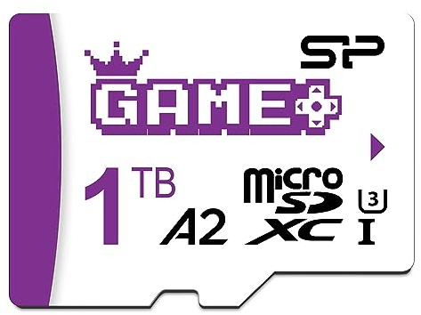 Silicon Power 1TB Superior Gaming Micro SDXC UHS-I (U3), V30 4K A2, Tarjeta MicroSD de Alta Velocidad con Adaptador, diseño para Steam Deck, ROG Ally y Nintendo-Switch
