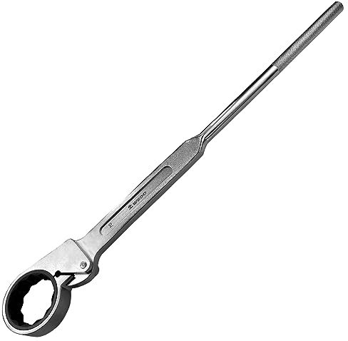 WEDO Ratschenschlüssel,Ratschenringmaulschlüssel,Gerüstbauratsche,Gerüst-Schnellschlüssel,Größe 46mm,Länge 650mm,CR-V Stahl,Einseitiger Ratschen-Steckschlüssel