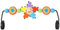 iGRATENS Baby Toy Bar, leicht zu befestigen und zu entfernen, kinderfreundliche Materialien, ideal für Baby, Bunt