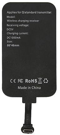 Type C Wireless Charging Receiver, 10W Ultra Thin USB C Qi Wireless Charger Receiver Chip with Magnetic Charging Cable, for Galaxy A51 A40 A20E J2 J3 J7, for Pixel 2, etc