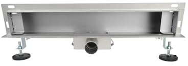 S SIENOC Duschrinne, Edelstahl Komplettset Wandablauf Wandmontage Befliesbar Haarsieb Rinne mit Siphon Montagefüße Inklusive Doppelkammer Bodenablauf (70CM)