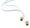 DRUT 20m TV Male to Male Plug Coaxial Cable RG6 Aerial Digital Antenna RF Fly Lead Cable Straight Ends, White Gold 65ft