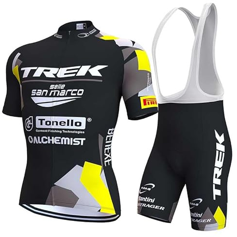 assocauicy Conjunto Ciclismo Hombre,Ropa Ciclismo Hombre Trek 2024 New Transpirable y de Secado rápido en Verano con 3D Almohadillas De Gel 2024