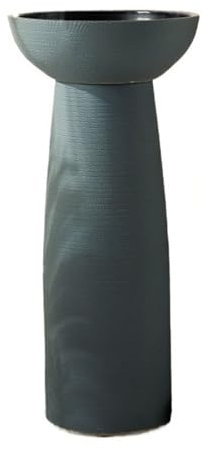 Lavabo sur colonne Lavabo de salle de bain sur pied en céramique, lavabo de salle de bain rond, lavabo artistique, lavabo à colonne sur pied, combo avec robinets, kits de drainage, etc. Évier sur pied