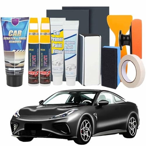 Car Scratch Repair kit, Car Paint Scratch Repair, Car Scratch Remover for Paint Scratches Branch Scratches Nail Scratches Swirl Remover, Touch Up Paint for Cars (White Pure + White Pearl)