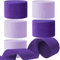 Kreppbänder Violett 4.5 cm x 25 m 6 Rollen Krepppapier Party Crepe Streamer Luftschlangen Dekorationen Lila