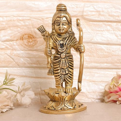 Kartique Ram Lalla Idol aus Messing, 12,7 cm hoch, goldenes Finish, ideal für Heimdekoration, Puja-Raum und Geschenk