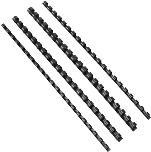 QWORK® Pack de 200 Peignes de Reliure A4, 21 Anneaux, Tailles 6/8/10/12 mm, Capacità di 20-80 Fogli