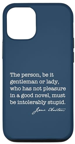 Hülle für iPhone 13 Person guter Roman unerträglich dumm Jane Austen Zitat Meme