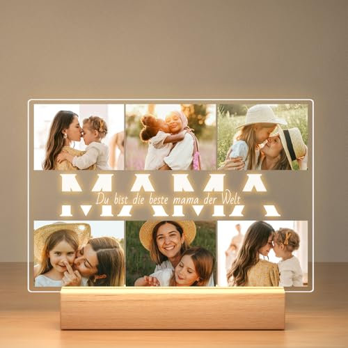 Bulaient Personalisierte Geschenke für Mama, Personalisierte Bilderrahmen mit Foto, Bilderrahmen Personalisiert mit Bild, Personalisierte Weihnachtsgeschenke Geburtstagsgeschenk für Mama