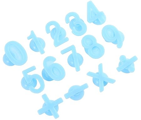 OFFSCH 14stücke Teiliges Set Silikon Glaskennzeichnung Mit Saugnäpfen Kreative Nummernmarkierer Für Weingläser Geeignet Für Cocktails Und Partys Hellblau