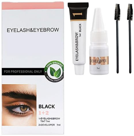 Brow Tint Kit, Eyebrow Tint Set, Semi-permanent Lash Tinting Kit, Quick Dry Waterproof Long-lasting Eyebrow Dye Tint For Natural Eyelash, Tools & Brushes