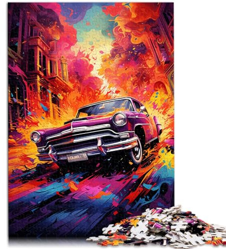 Jigsaw Puzzles 1000 Piece for Adults a Vintage cars Jigsaw for Gifts Stress Reliever Difficult Challenge 19.7 in x29.5 in for teenager Age 14+