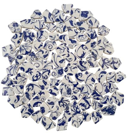 500g Porzellan Keramik Mosaikfliesen Unregelmäßige glasmosaik fliesen Mosaiksteine dekosteine für DIY Mosaikherstellung Handwerk, Hobby, Kunst, Heimdekoration
