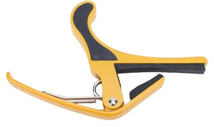 Asixxsix Capotasto per Chitarra in Metallo con Spesso Cuscinetto in Silicone per Chitarra Elettrica Ukulele Morsetto a Sgancio Rapido, Accessori Leggeri a 6 Corde per Musicisti Modifiche Chiave