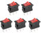 sourcing map 5Stk. Miniboot Wippschalter Kippschalter EIN/EIN AC250V/3A 125V/6A Rot