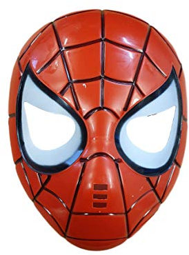 Fat-catz-copy-catz Red Plastic Peter Parker Super Hero Dressing Up, Fancy Dress Mask, Cosplay for kids