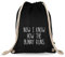 Turnbeutelliebe® Turnbeutel mit Spruch - lustige Denglisch Sprüche - Bedruckt - Baumwolle schwarz - Sportbeutel - Rucksack - ca. 12 Liter - 37 x 46 cm (Now i Know How The Bunny Runs)