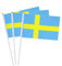 Schweden-Flagge, kleine Mini-Handflaggen, Dekoration, 12 Stück