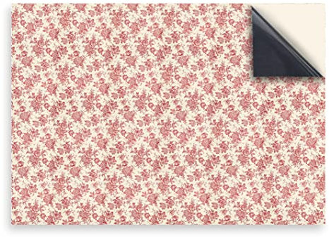 Stick & Go Repositionable Self Adhesive Dolls House Wallpaper 1:12 Scale (1 Sheet) - Red Toile De Jouy Wallpaper - No. 117