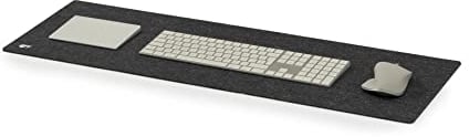 Oakywood Craft Felt & Cork Desk Mat – Sustainable, Handmade Minimalist Desk pad with Cork Base for Comfort and Stability - 100% Merino Wool & Cork – Anthracite 90x30cm (35,4x11,8 in)