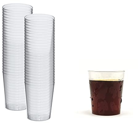 Silverkitchen 50x Shot Glas 2cl klar - Plastikbecher aus PP mehrfach nutzbar bruchsichere Schnaps Becher Made In Germany