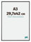 Your Decoration - Cadre photo A3 29.7x42 cm - Noir Mat - Cadre Photo en Plastique Avec Verre acrylique - Anti-Reflet - Cadre A3 29.7x42 - Evry