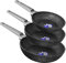 Cecotec Set de Sartenes Polka Exclusive 20-24-28 Bucket Set Wood&Rock. Diámetro 20-24-28 cm, Mango frío de Baquelita, Aluminio Forjado, Antiadherente Teflon, Lavavajillas y Todo Tipo de Cocinas